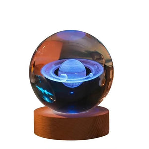 3d Crystal Moon Randomly Design Crystal Planet Globe 3d Laser Engraved Solar System Ball