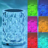 Crystal Lamp, Remote Control Bedside Table Lamp Size